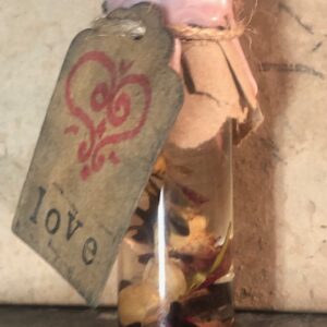 vial of handcrafted love Oil with sigil tag